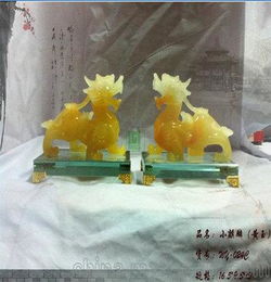 生产销售 仿玉树脂工艺品 小麒麟仿玉工艺品批发 WY 024C